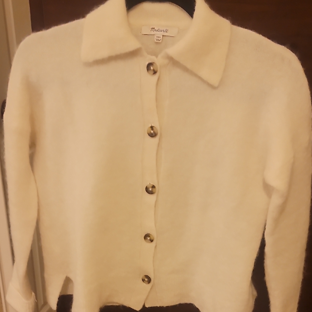 NWOT Madewell Merino Wool/alpaca Button Front Sweater Size XXS